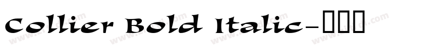 Collier Bold Italic字体转换